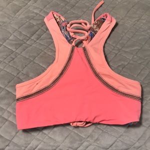 Coral swimsuit top